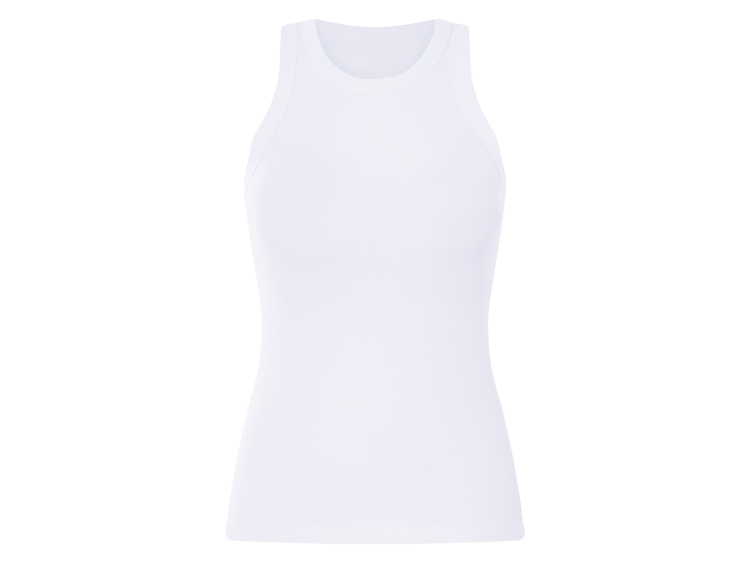 esmara® Débardeur côtelé femme (blanc, M (38/40))
