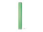 Un lampadaire cylindrique vert.