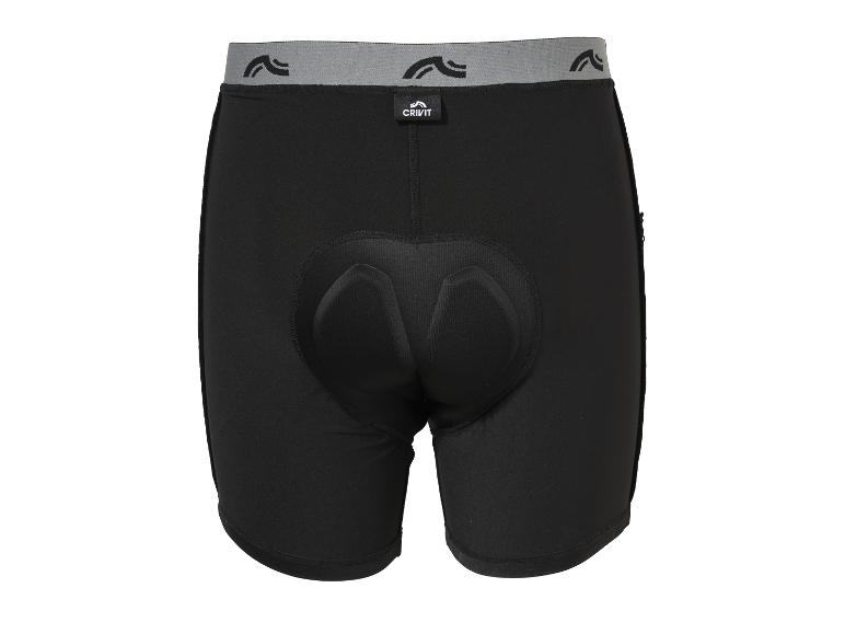 Short de cyclisme noir avec rembourrage en gel et ceinture grise