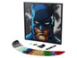LEGO Art portrait de Batman avec des tuiles colorées.