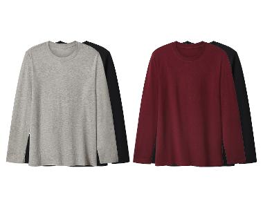 ESMARA MEN Lot de 2 t-shirts à manches longues homme