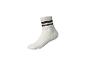 Chaussette blanche avec deux rayures noires