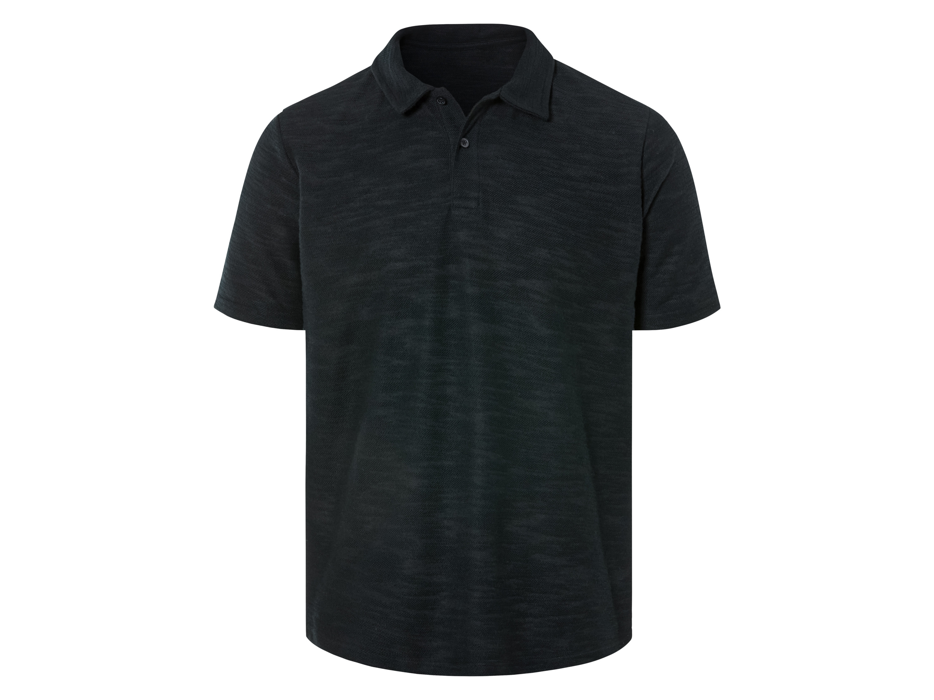 LIVERGY® Polo en piqué homme (noir, S)