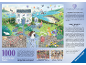 Un puzzle de 1000 pièces représentant une illustration colorée de chalet côtier.