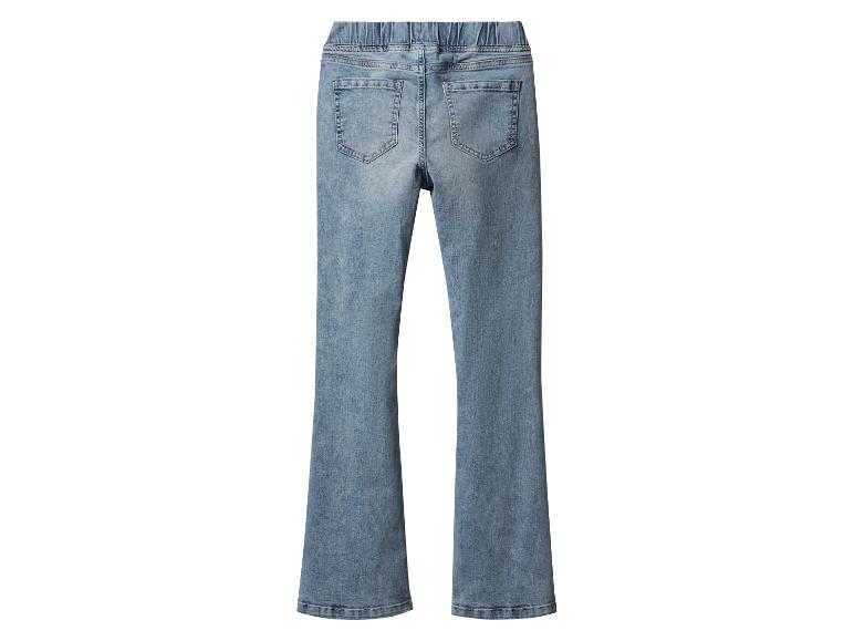 Jeans enfant, coupe flare, taille élastique.