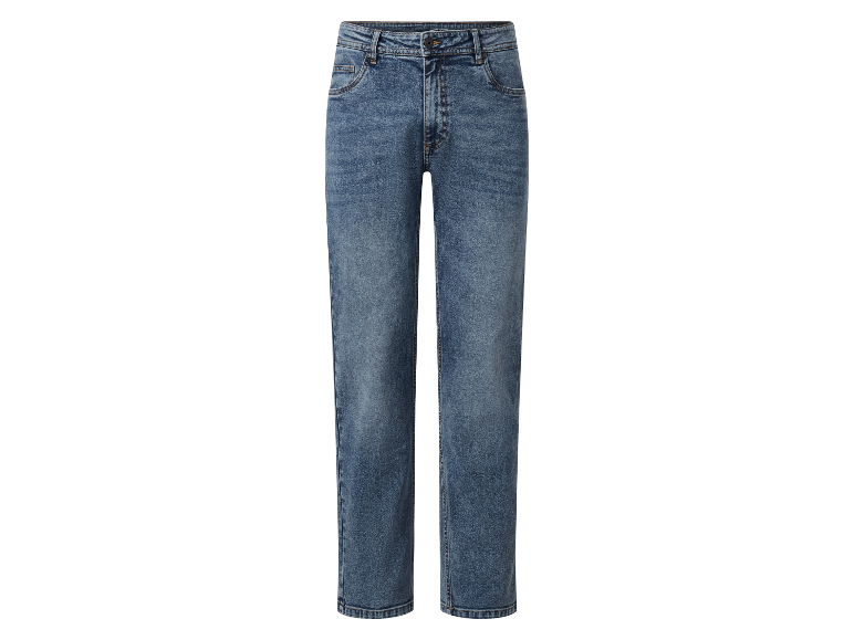 Jean droit en denim.