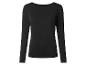 Haut noir à manches longues et col bateau