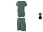 Ensemble de maternité : t-shirt et shorts amples, vert olive.