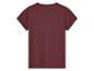 T-shirt bordeaux à manches courtes.