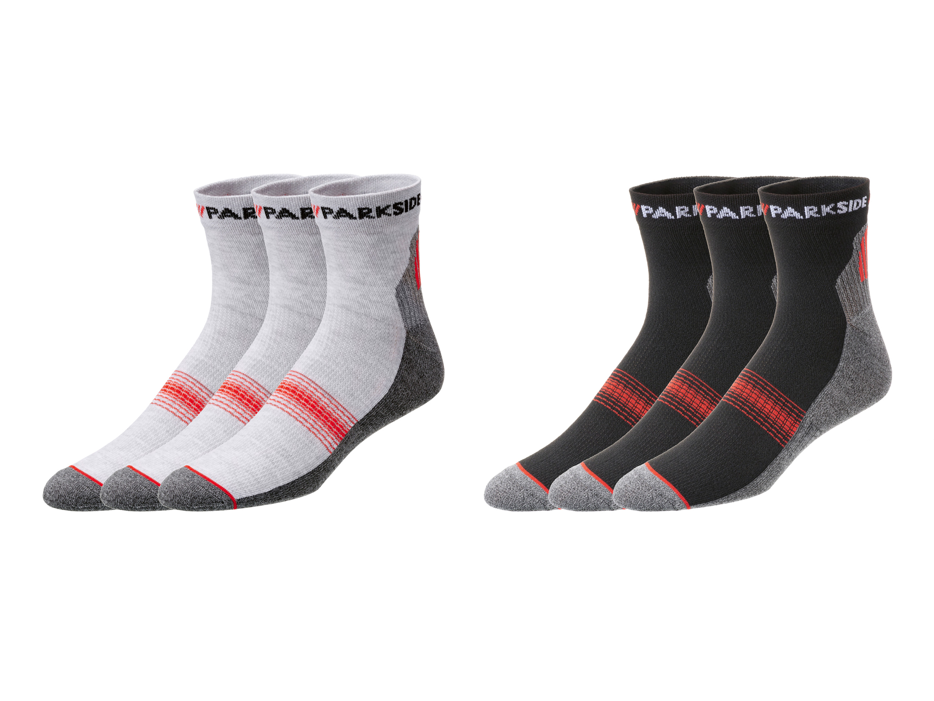 PARKSIDE® Lot de 3 paires de chaussettes de travail courtes homme