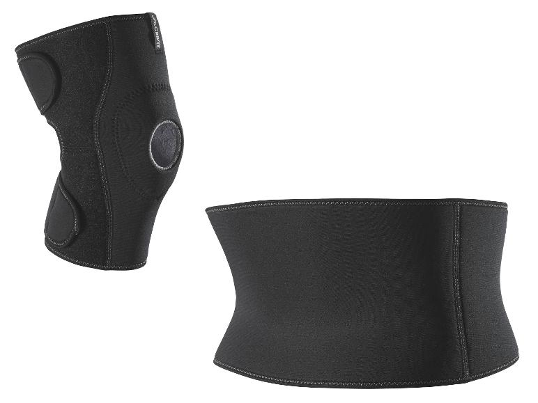 Genouillère et ceinture de sudation noires pour le sport