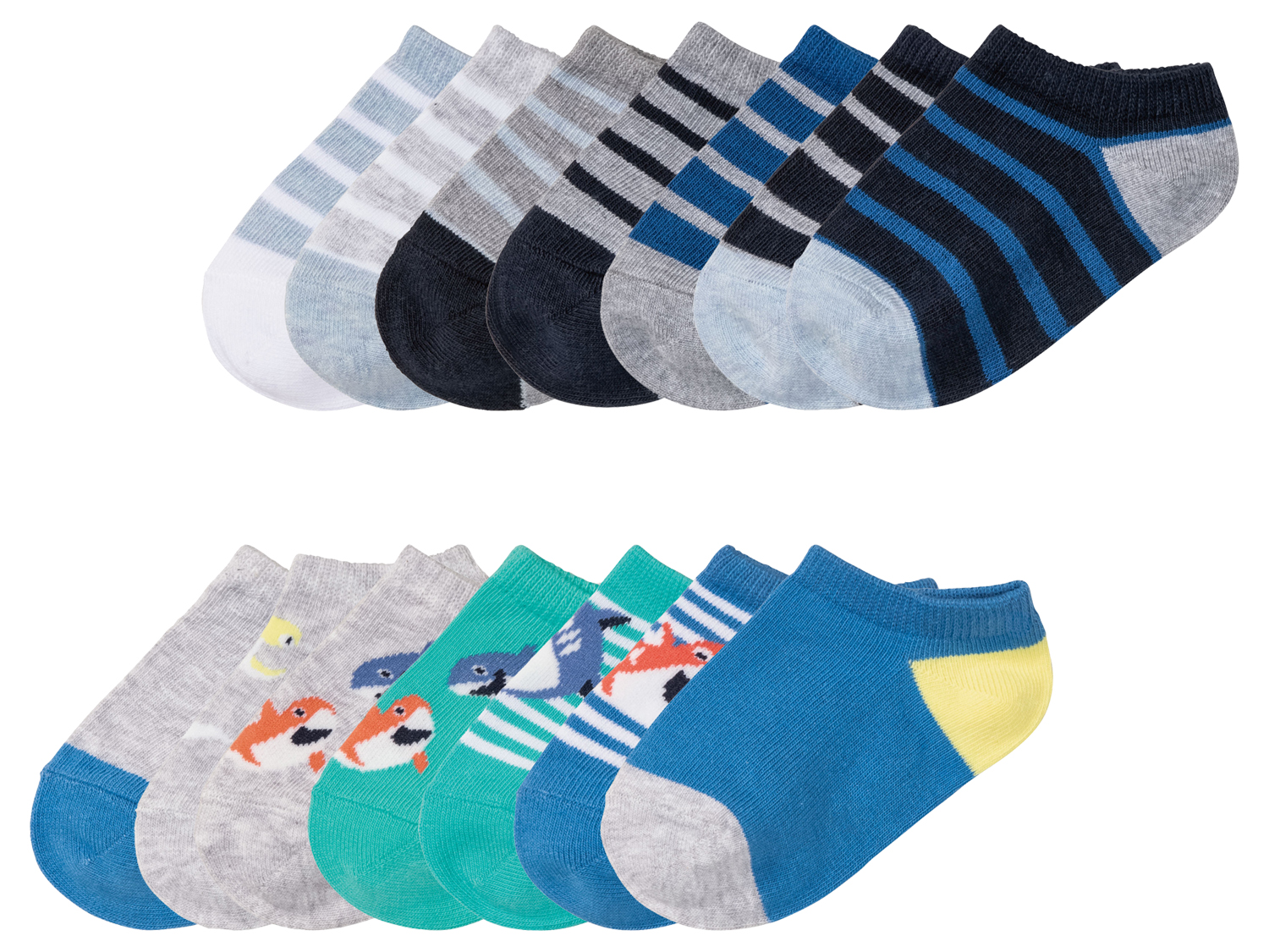 lupilu® Lot de 7 paires de chaussettes basses petit garçon