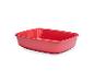 Plateau rectangulaire en plastique rouge