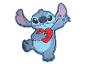 Un puzzle de Stitch tenant un cœur