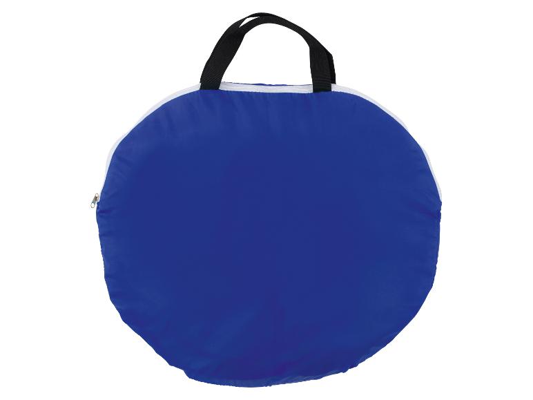 Sac de courses pliable bleu avec fermeture éclair et poignées