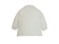 Vue arrière d'un sweat-shirt vert clair à manches longues avec poignets et ourlet côtelés.