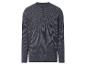 T-shirt Henley à manches longues gris foncé pour homme avec tissu texturé