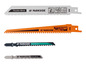 Quatre lames de scie différentes de Parkside : métal flexible, bois rapide, métal de base et bois.