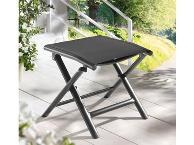 LIVARNO home Tabouret en aluminium Houston, pliable, noir/anthracite