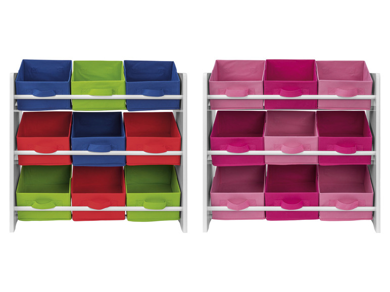 Aller en mode plein écran : LIVARNO home Meuble de rangement pour enfants, avec 9 boîtes textiles - Image 1