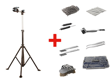 CRIVIT Pied d'atelier + Kit de nettoyage pour vélo