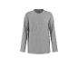 T-shirt gris à manches longues pour homme avec col rond
