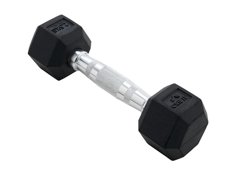 Haltère noir de 2,5 kg avec poignée métallique