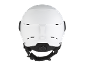 Casque de ski blanc de dos avec fentes d'aération et molette de réglage