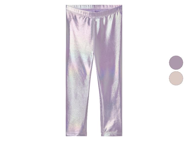 Leggings métallisées lilas pour enfants.