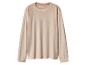 Sweat-shirt en velours beige à manches longues