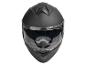 Casque de moto noir mat avec visière transparente et écran solaire interne foncé