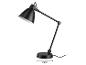 Lampe de bureau noire avec bras réglable et base de 15 cm