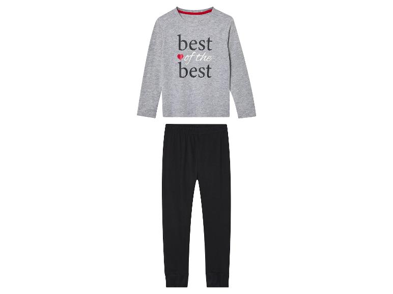 Un t-shirt à manches longues gris avec le texte 'best of the best' et un pantalon noir