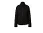 Veste polaire noire pour femme avec fermeture éclair et col montant.