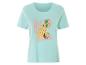 T-shirt turquoise : ananas, fruit de la passion, inscription « Hello Summer ».