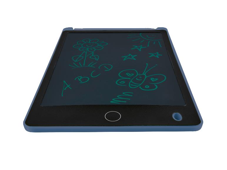 Tablette d'écriture LCD bleue avec dessins colorés