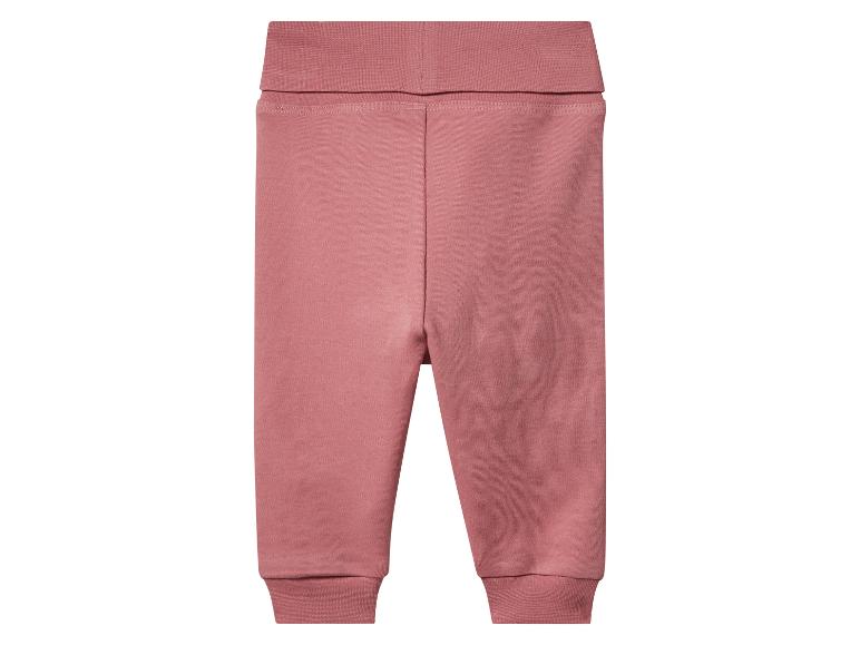 Pantalon de jogging rose bébé avec taille et poignets côtelés