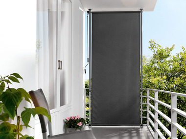 LIVARNO home Store vertical de balcon avec manivelle, 1,2 x 2-3 m, anthracite