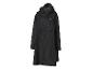 Poncho imperméable noir à capuche.