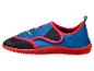 Chaussures d'eau bleues et rouges pour enfants avec motif de super-héros.
