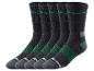 Quatre paires de chaussettes noires à rayures vertes de Parkside.