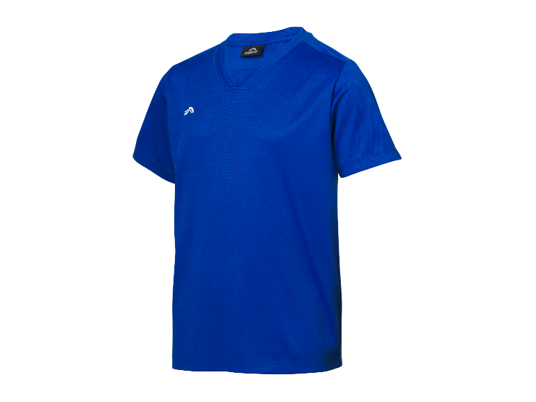 T-shirt Crivit bleue à manches courtes.