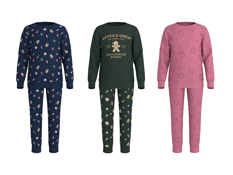 LUPILU® Ensemble sweat et pantalon pour tout-petit en bleu marine, vert foncé et rose.