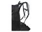 Sac à dos de randonnée noir avec système d'hydratation.