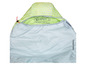 Un sac de couchage vert Tambu avec un rembourrage en rPET.