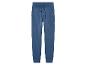 Un pantalon de survêtement bleu.