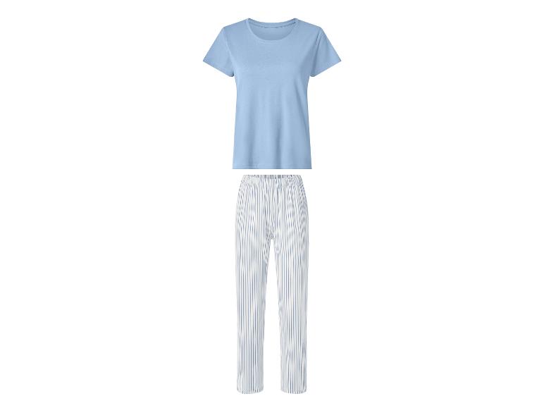 Ensemble de pyjama bleu clair et blanc à rayures
