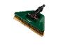 Brosse de lavage Parkside verte avec poils bruns et raccord de tuyau.