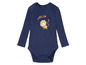 Un body bébé bleu marine avec un motif de lion.