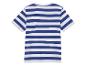 T-shirt rayé bleu et blanc pour enfant.